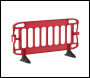 JSP Navigator® Plus 2m Injection Moulded Road Traffic Barrier with Black Anti-Trip Feet - Red