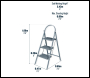 Werner Handy Step Stool - 3 Step - Grey - Code 12753