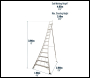 Werner Adjustable Tripod Ladder - 11 Tread - Working Height 4.85m - Code 92511