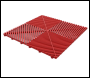 TUV Single Vented Floor Tile – Red Colour – 400x400x18mm – Box of 34 pcs
