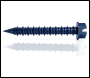 6.3 x 45mm Masonry Screws with Slotted Hex Washer Head - Box of 100