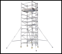 BoSS Ladderspan Double Width Aluminium Access Tower - 1.8m Length - 7.2m Working Height - 307523