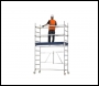 Zarges Reachmaster Mobile Scaffold Tower - 3.7 Metre Working Height - 1.7 Metre Platform Height - Stabilisers Included - Code: 5600103