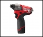 Milwaukee M12 FUEL Compact ¼″ Hex Impact Driver - M12CID-202C