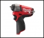 Milwaukee M12 FUEL Compact ¼″ Impact Wrench - M12CIW14-0