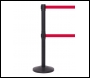 QueueMaster 550 Twin Free Standing Retractable Belt Barrier - 3.4m - Black Post - QM550TwinB