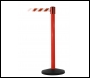 SafetyMaster Free Standing Retractable Belt Barrier - 3.4m - Red Post - SM450R