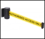 WallMaster 300 Wall Fixed Retractable Belt Barrier - 3m - Black Casing - Screw On Wall Fixing - Standard Receiver Clip - WM300B