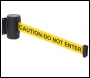 WallMaster 400 Wall Fixed Retractable Belt Barrier - 4.6m - Black Casing - Screw On Wall Fixing - Standard Receiver Clip - WM400B