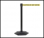 WeatherMaster Free Standing Retractable Belt Barrier - 3.4m - Black Post - WMR250B