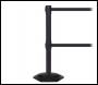 WeatherMaster Twin Free Standing Retractable Belt Barrier - 3.4m - Black Post - WMR250TwinB