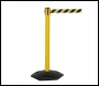WeatherMaster Free Standing Retractable Belt Barrier - 3.4m - Yellow Post - WMR250Y