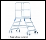 Zarges Z600 Double Sided Mobile Work Platform With Aluminium Treads and Platform - Code: z600doublesided