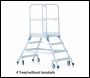Zarges Z600 Double Sided Mobile Work Platform With Aluminium Treads and Platform - Code: z600doublesided