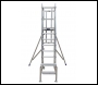 Lewis Trade Heavy Duty Aluminium Podium Steps 2 Metre Platform Height inc Stabilisers - Adjustable Heights