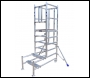 Lewis Trade Heavy Duty Aluminium Podium Steps 1.5 Metre Platform Height with Self-Closing Doors - Adjustable Heights