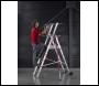 Popup RolGuard Telescopic Work Platform 1 x 4 rung with 3 rung Extension inc stabilisers - 502134