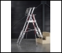 Popup RolGuard Telescopic Work Platform 1 x 4 rung with 3 rung Extension inc stabilisers - 502134