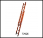 Werner Fibreglass Rung Plate Double Extension Utility Ladder c/w Rope Lash + Slip Resistant Feet