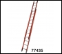 Werner Fibreglass Double Extension Utility Ladder c/w Rope Lash + Slip Resistant Feet
