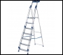 Werner Abru Blue Seal Aluminium Workstation Stepladders c/w Twin Safety Handrails + Worktray