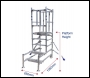 Lewis LPOD075 Industrial All-In-One Podium with Standard Gate & Built in Steps - 0.75m Platform Height