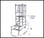 Lewis LPOD075A Industrial All-In-One Podium with Standard Gate & Detachable Ladder - 0.75m Platform Height