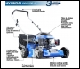 Hyundai HYM400P-4 79cc / 400mm Push Rotary Petrol Lawn Mower (inc free SAE30 Lawnmower Oil)