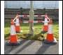 JSP Telescopic Demarcation Pole for use with most Traffic Cones - Extendable from 1100mm to 2200mm