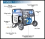 Hyundai HY3800LE-LPG 3.2kW / 4.00kVa* Electric Start Dual Fuel Site Petrol Generator