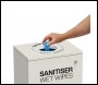 Unisan Sanitiser Wipes Dispenser Station with Bin, Available in Black, White, Grey