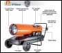 Hyundai Diesel/Kerosene Space Heater 215,000BTU/hr (63kW) Heater by P1 Power Equipment | P215DKH