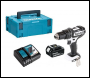 MAKITA DHP482T1JW 18v Black & White Combi Drill with 1x 5ah Battery