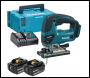 Makita DJV180RTJ 18V LXT Jigsaw with 2 x 5Ah Batteries, Charger and Case